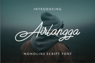 Airlangga: A Monoline Script Typeface for Modern Web Design