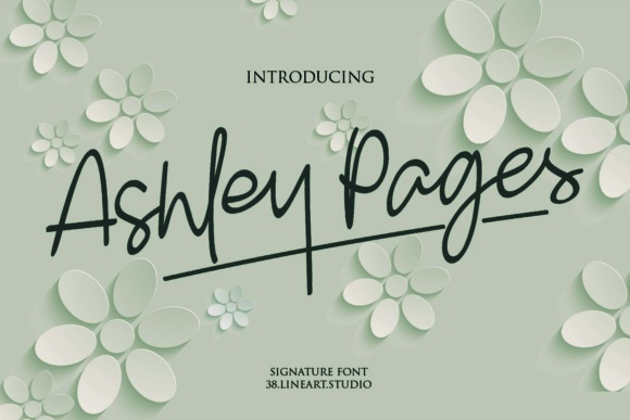 Ashley Pages: A Refined Script Typeface for Editorial Design