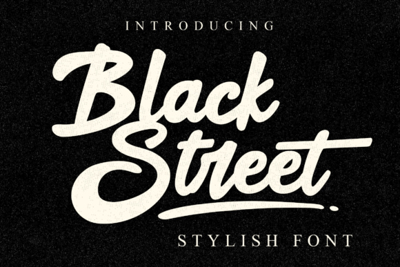 Black Street: A Bold Script Typeface for Modern Editorial Design