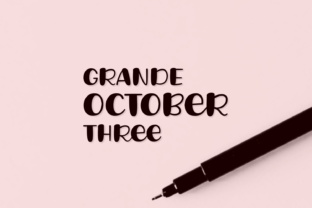 Grande October Three: A Bold Typeface for Modern Branding