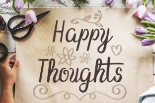 Happy Thoughts: A Modern Script Font for Digital Branding