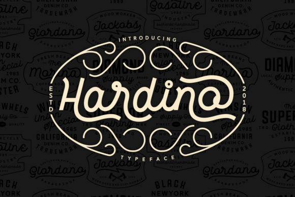 Hardino: A Bold Script for Modern Brand Identity