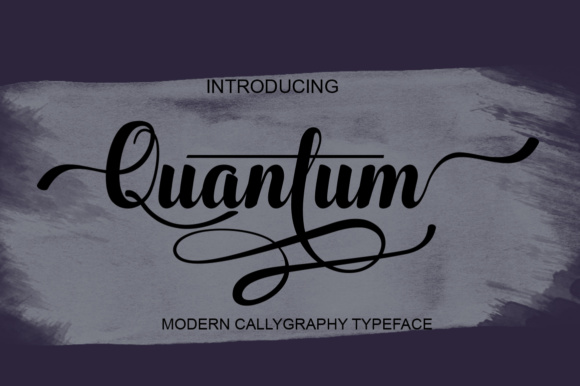 Quantum: A Modern Script Typeface for Editorial Design